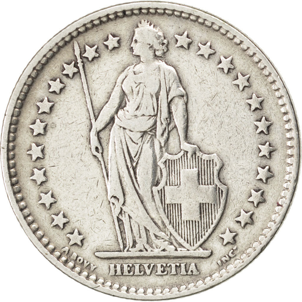 SWITZERLAND, 2 Francs, 1937, Bern, KM #21, EF(40-45), Silver, 27.4, 9.86