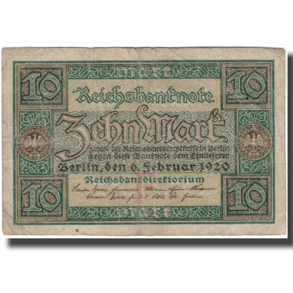 Banknote, Germany, 10 Mark, KM:67a, VF(20-25)