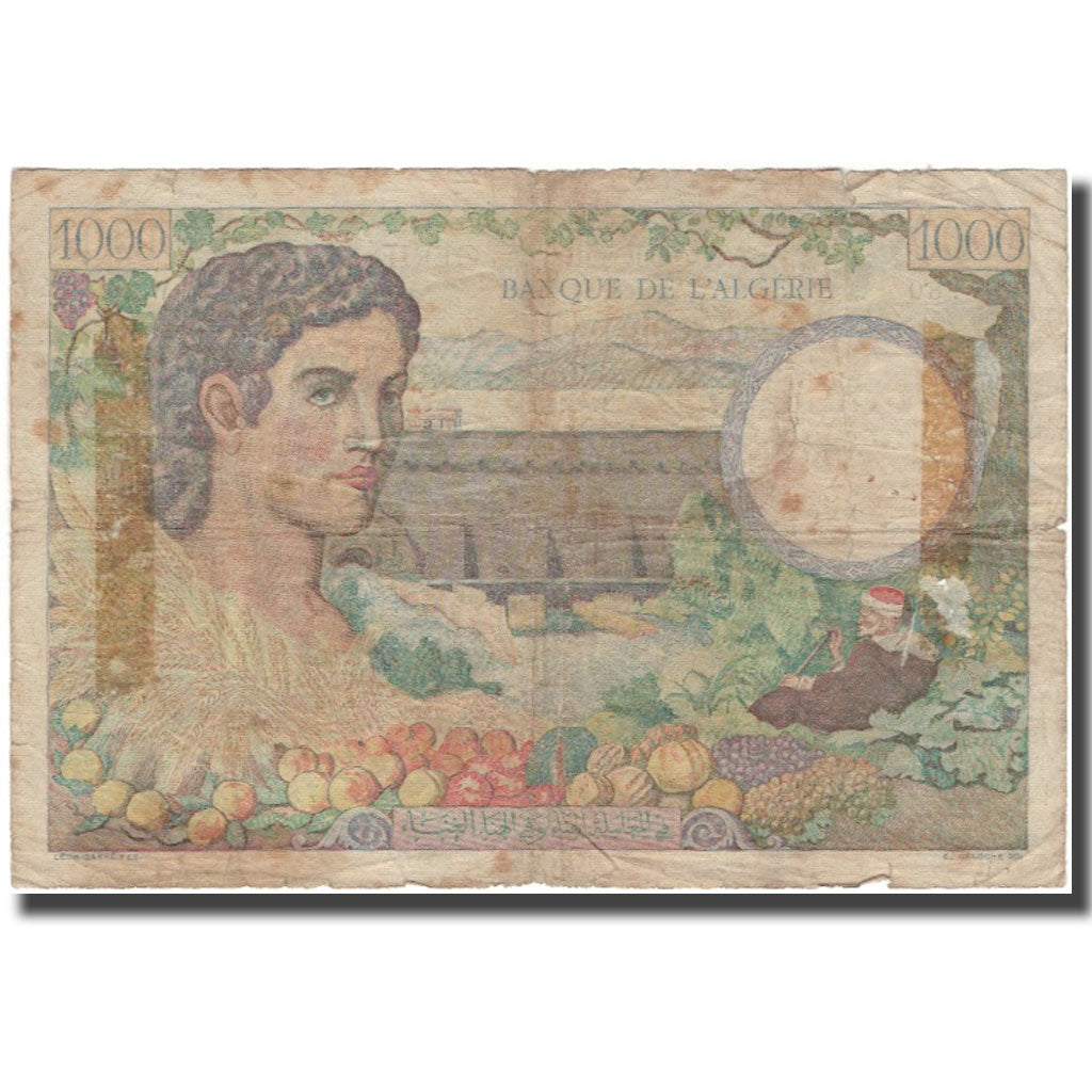 Banknote, Algeria, 1000 Francs, 1941-01-17, KM:86, VG(8-10)