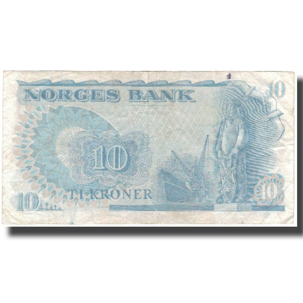 Billete, 10 Kroner, 1982, Noruega, KM:36c, BC