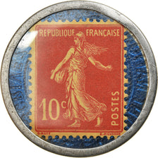 Coin, France, Crédit Lyonnais, 10 Centimes, Timbre-Monnaie, AU(55-58)