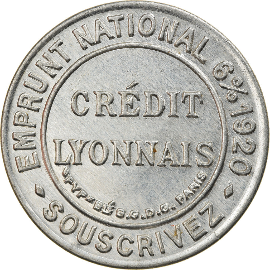 Coin, France, Crédit Lyonnais, 10 Centimes, Timbre-Monnaie, AU(55-58)