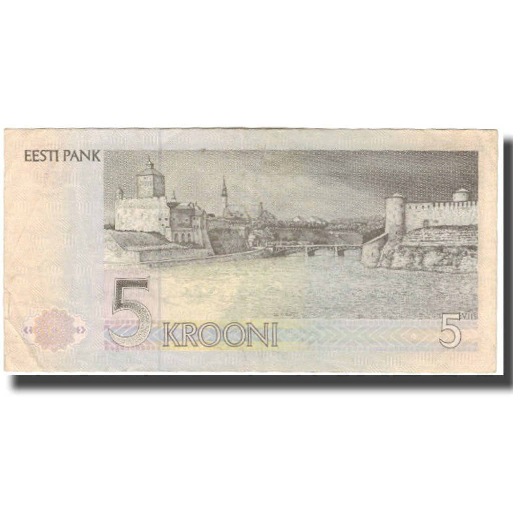Billet, Estonia, 5 Krooni, 1991, KM:71a, TB+