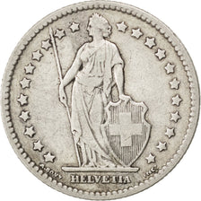 SWITZERLAND, Franc, 1887, Bern, KM #24, EF(40-45), Silver, 23.2, 4.88
