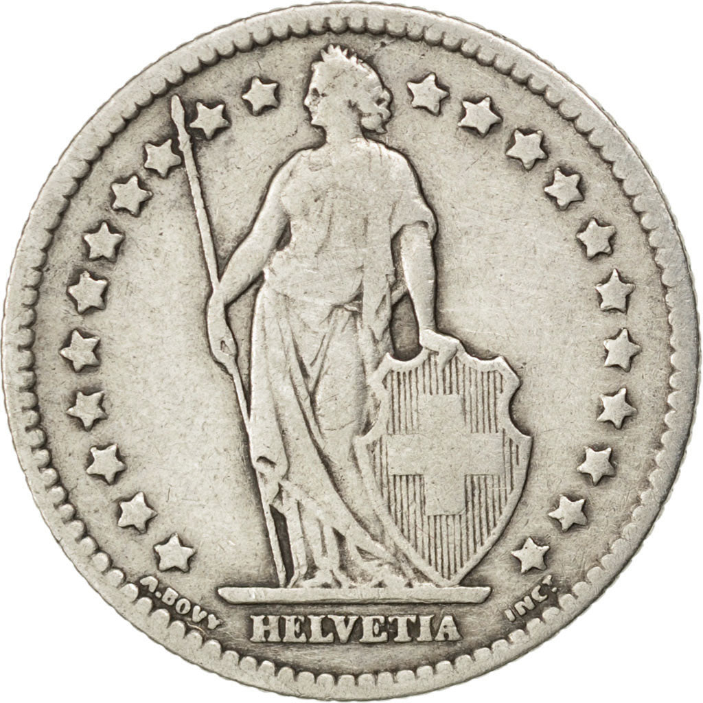 SWITZERLAND, Franc, 1898, Bern, KM #24, VF(30-35), Silver, 23.2, 4.85