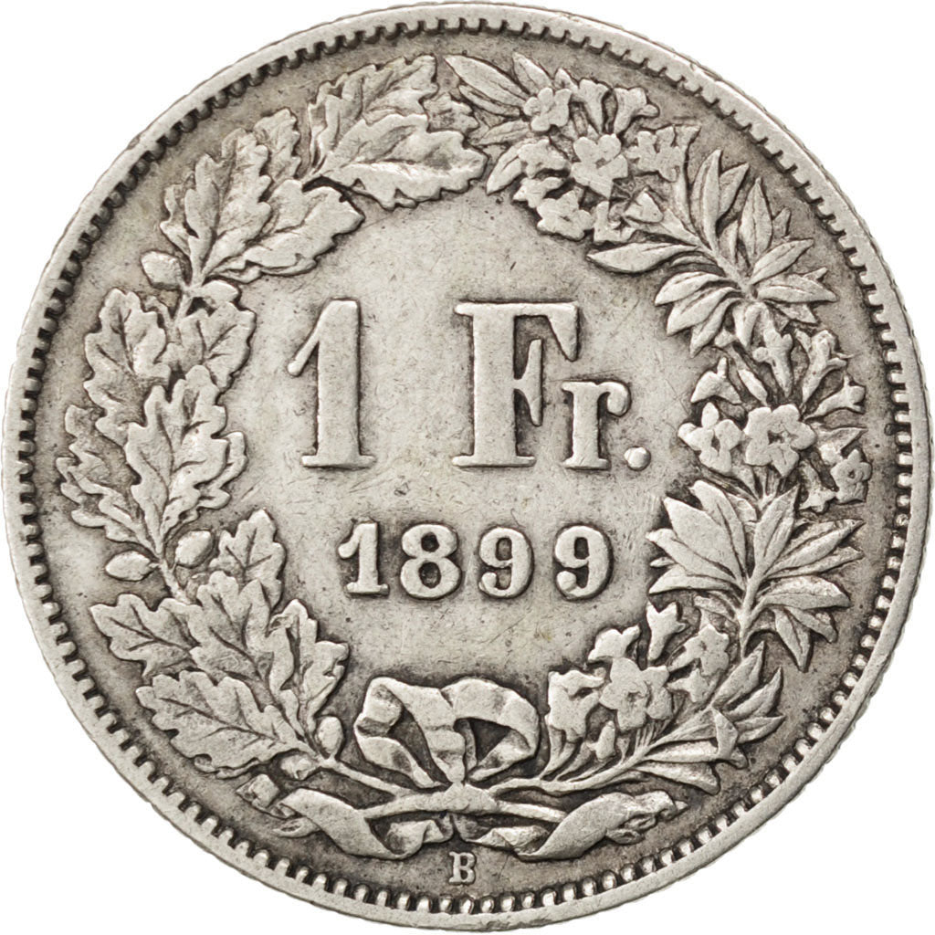 SWITZERLAND, Franc, 1899, Bern, KM #24, VF(30-35), Silver, 23.2, 4.86