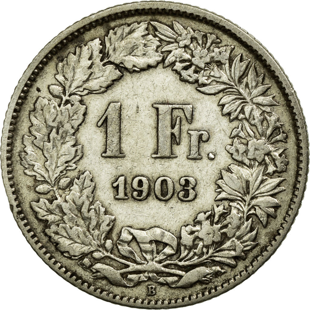 Coin, Switzerland, Franc, 1903, Bern, EF(40-45), Silver, KM:24