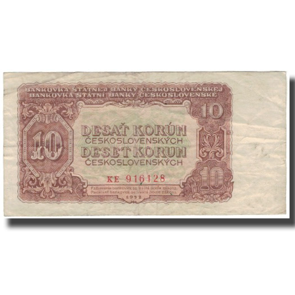 Banknote, Czechoslovakia, 10 Korun, 1953, KM:83b, VF(20-25)