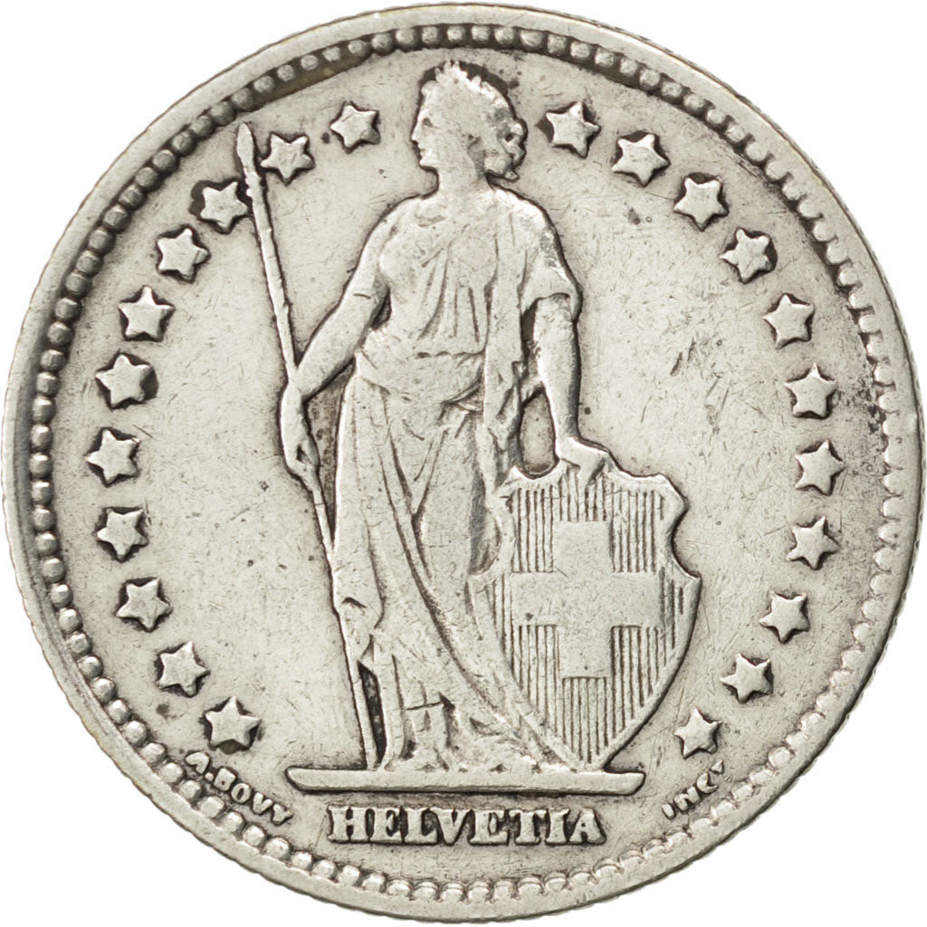 SWITZERLAND, Franc, 1905, Bern, KM #24, VF(30-35), Silver, 23.2, 4.90