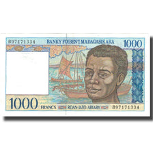 Banknote, Madagascar, 1000 Francs = 200 Ariary, KM:76b, UNC(60-62)