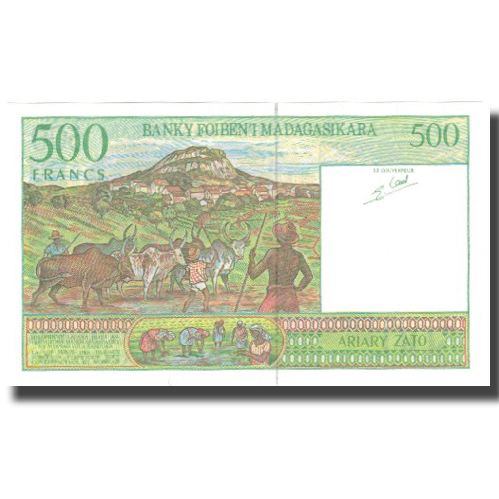 Billete, 500 Francs = 100 Ariary, Madagascar, KM:75b, UNC