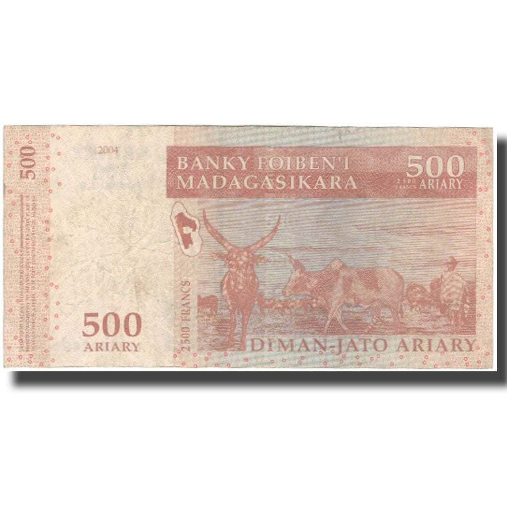 Biljet, Madagascar, 500 Ariary, 2004, KM:88a, TB+