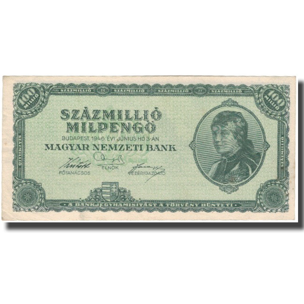 Billete, 100 Million Milpengö, 1946, Hungría, KM:130, MBC+