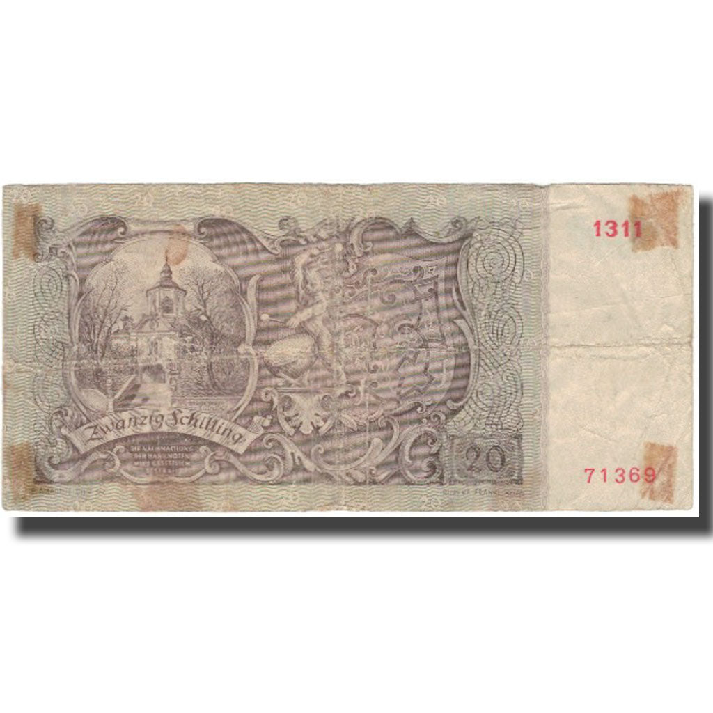 Billete, 20 Schilling, Austria, KM:129a, RC+