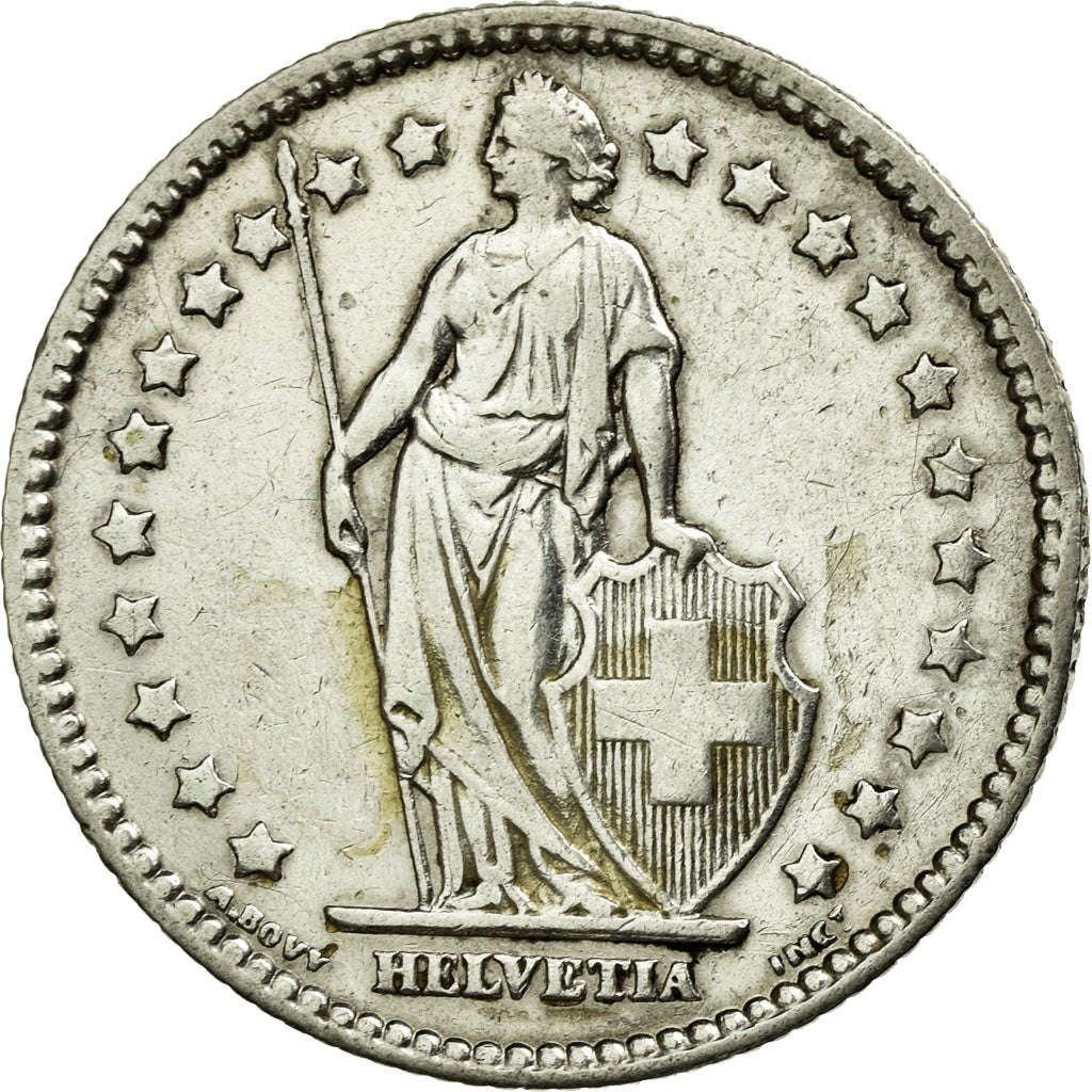 Coin, Switzerland, Franc, 1909, Bern, EF(40-45), Silver, KM:24