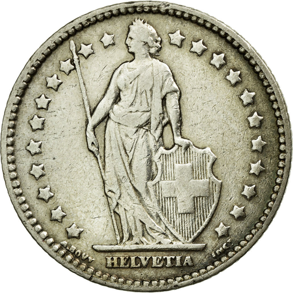 Coin, Switzerland, Franc, 1912, Bern, VF(30-35), Silver, KM:24