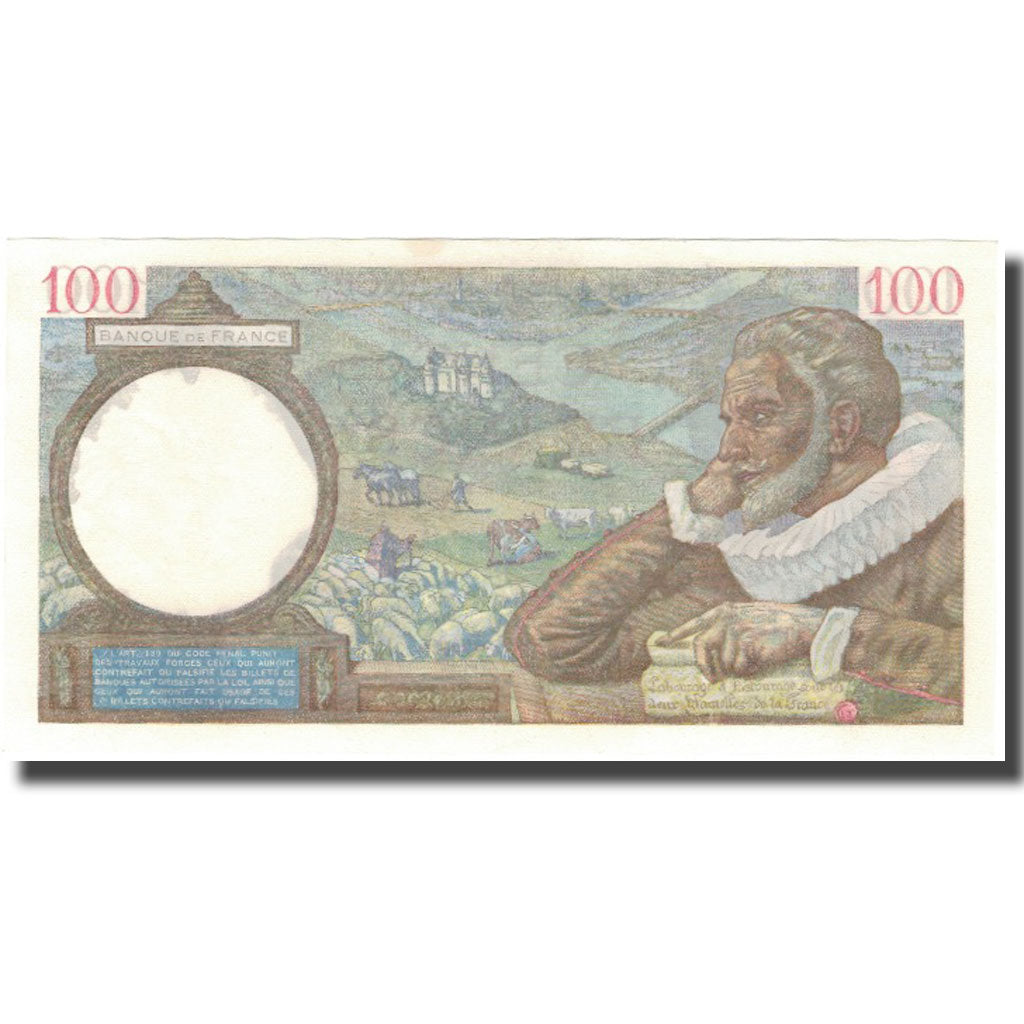 France, 100 Francs, Sully, 1941-03-13, UNC(63), Fayette:26.48, KM:94