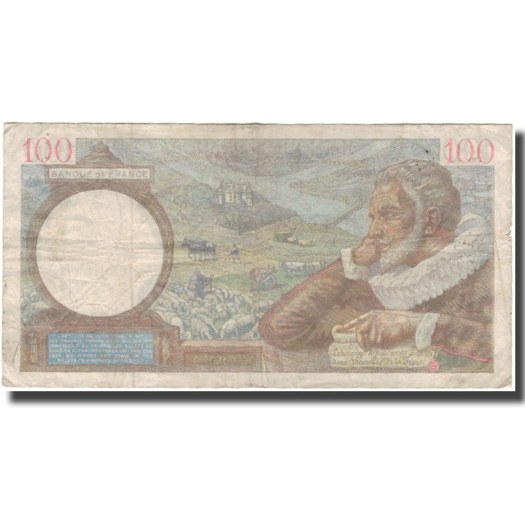 França, 100 Francs, Sully, 1941-07-10, F(12-15), Fayette:26.55, KM:94