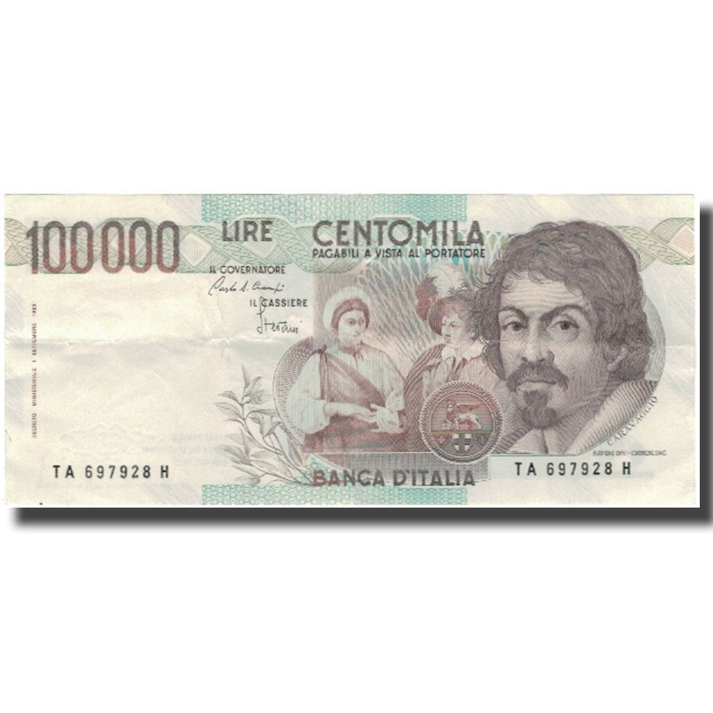 Billete, 100,000 Lire, Italia, KM:110a, MBC