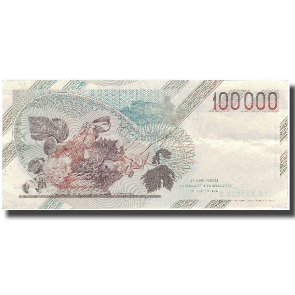 Billete, 100,000 Lire, Italia, KM:110a, MBC