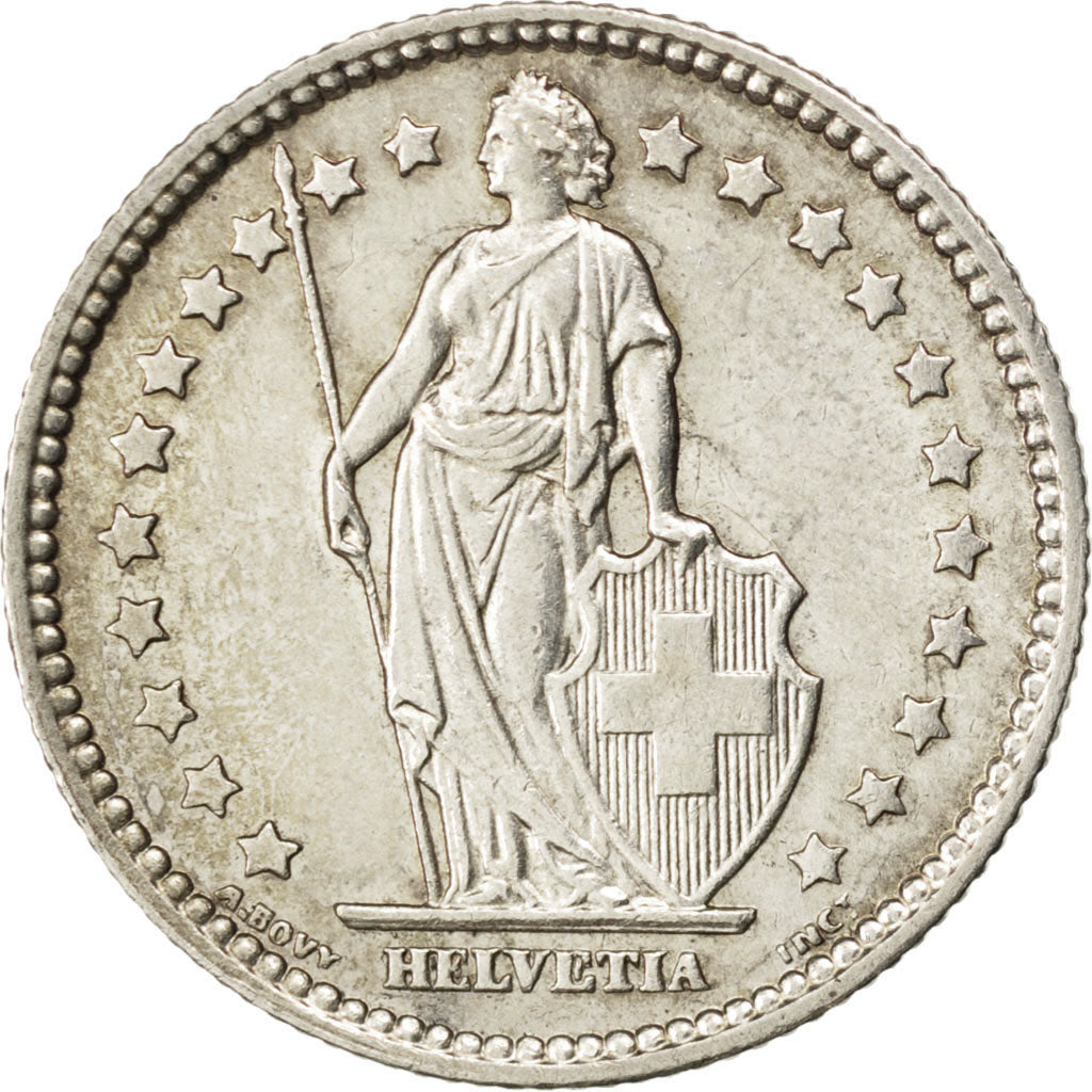 SWITZERLAND, Franc, 1913, Bern, KM #24, AU(55-58), Silver, 23.2, 4.97