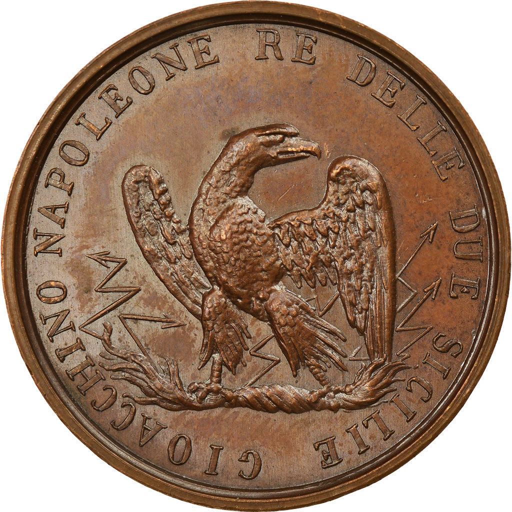Italy, Medal, Gioacchino Napoleone, Prix Collèges Royaux de Naples, History