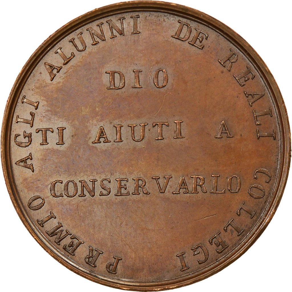 Italy, Medal, Gioacchino Napoleone, Prix Collèges Royaux de Naples, History