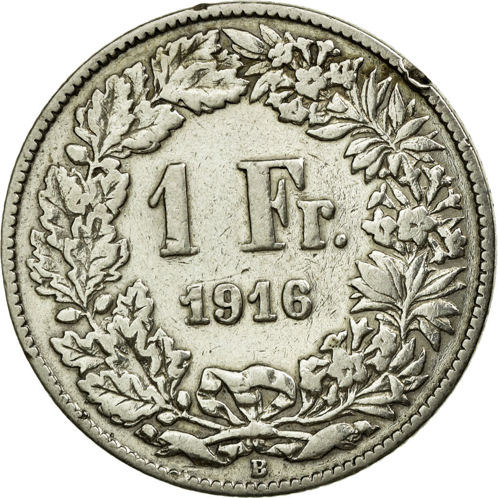 Monnaie, Suisse, Franc, 1916, Bern, TTB, Argent, KM:24