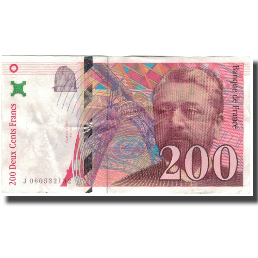 France, 200 Francs, Eiffel, 1997, VF(20-25), Fayette:75.4b, KM:159b