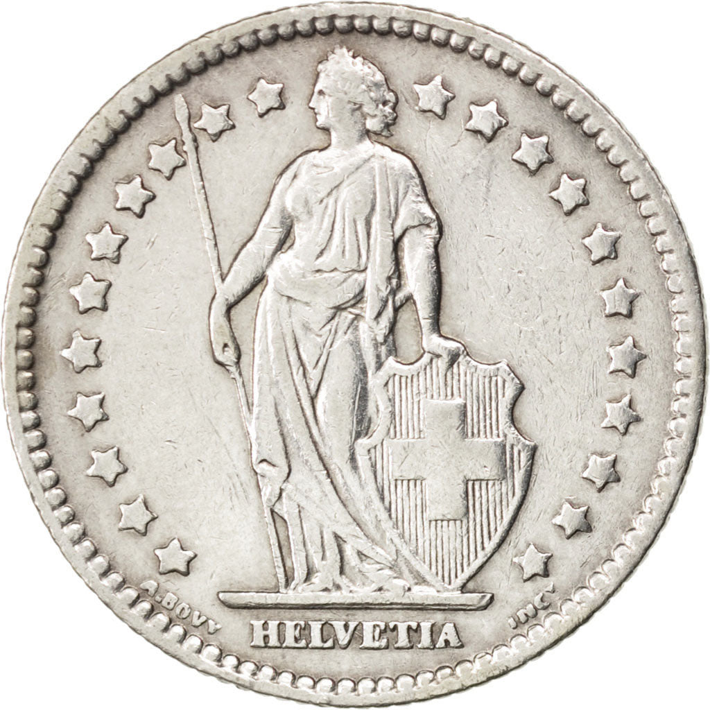 SWITZERLAND, Franc, 1928, Bern, KM #24, EF(40-45), Silver, 23.2, 4.95