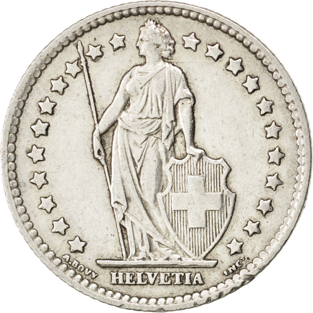 SWITZERLAND, Franc, 1931, Bern, KM #24, EF(40-45), Silver, 23.2, 4.99