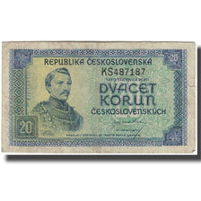Billete, 20 Korun, Checoslovaquia, KM:61a, BC