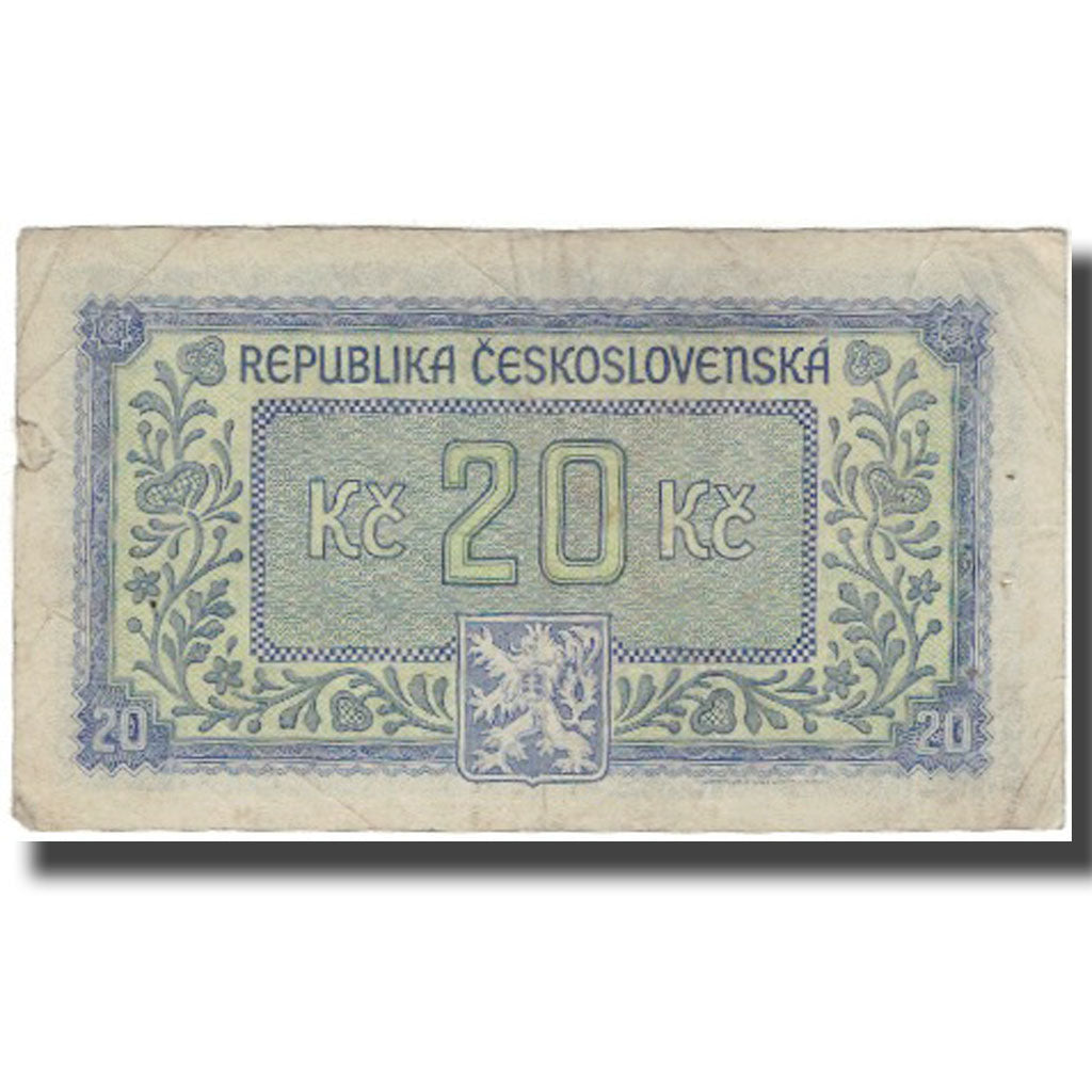Billete, 20 Korun, Checoslovaquia, KM:61a, BC