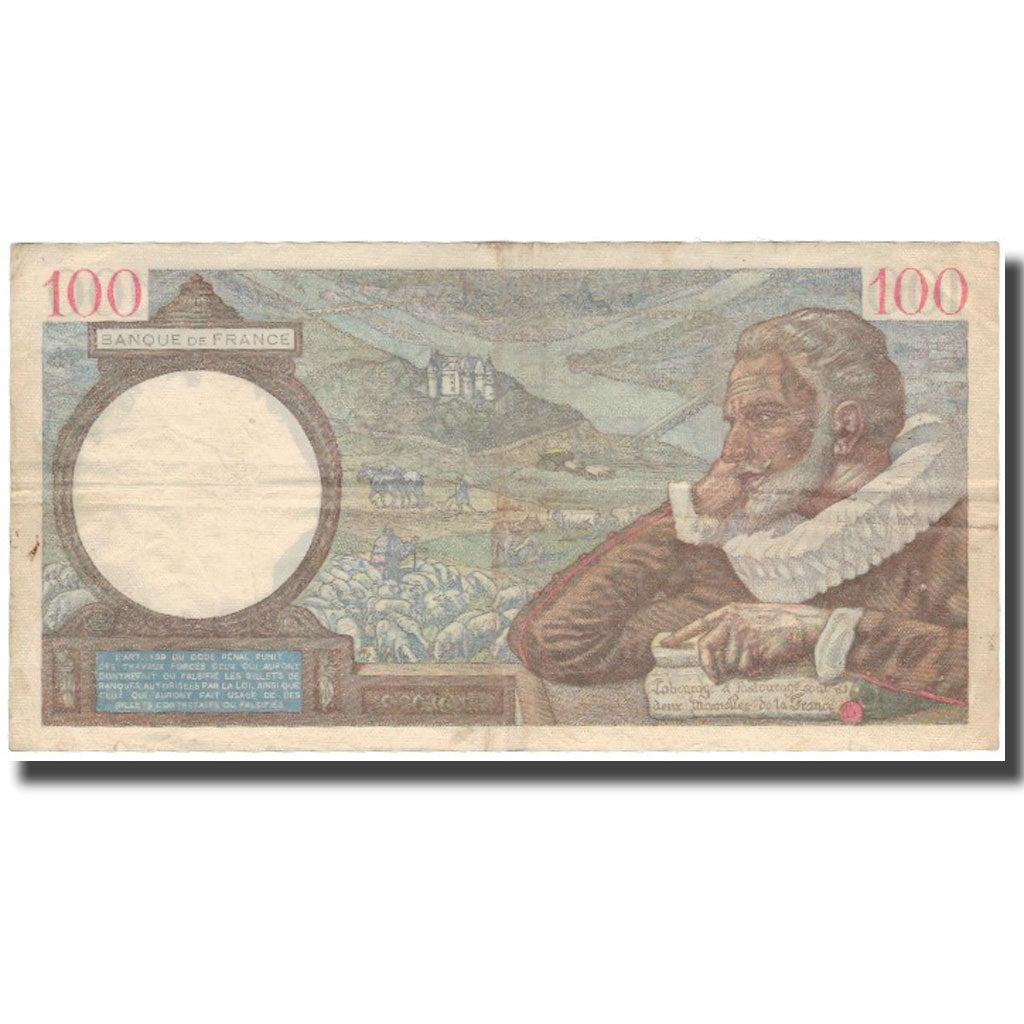 Francja, 100 Francs, Sully, 1939-10-05, VF(20-25), Fayette:26.9, KM:94