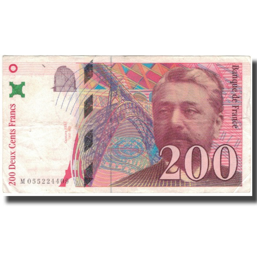 France, 200 Francs, Eiffel, 1997, VF(20-25), Fayette:75.4b, KM:159b