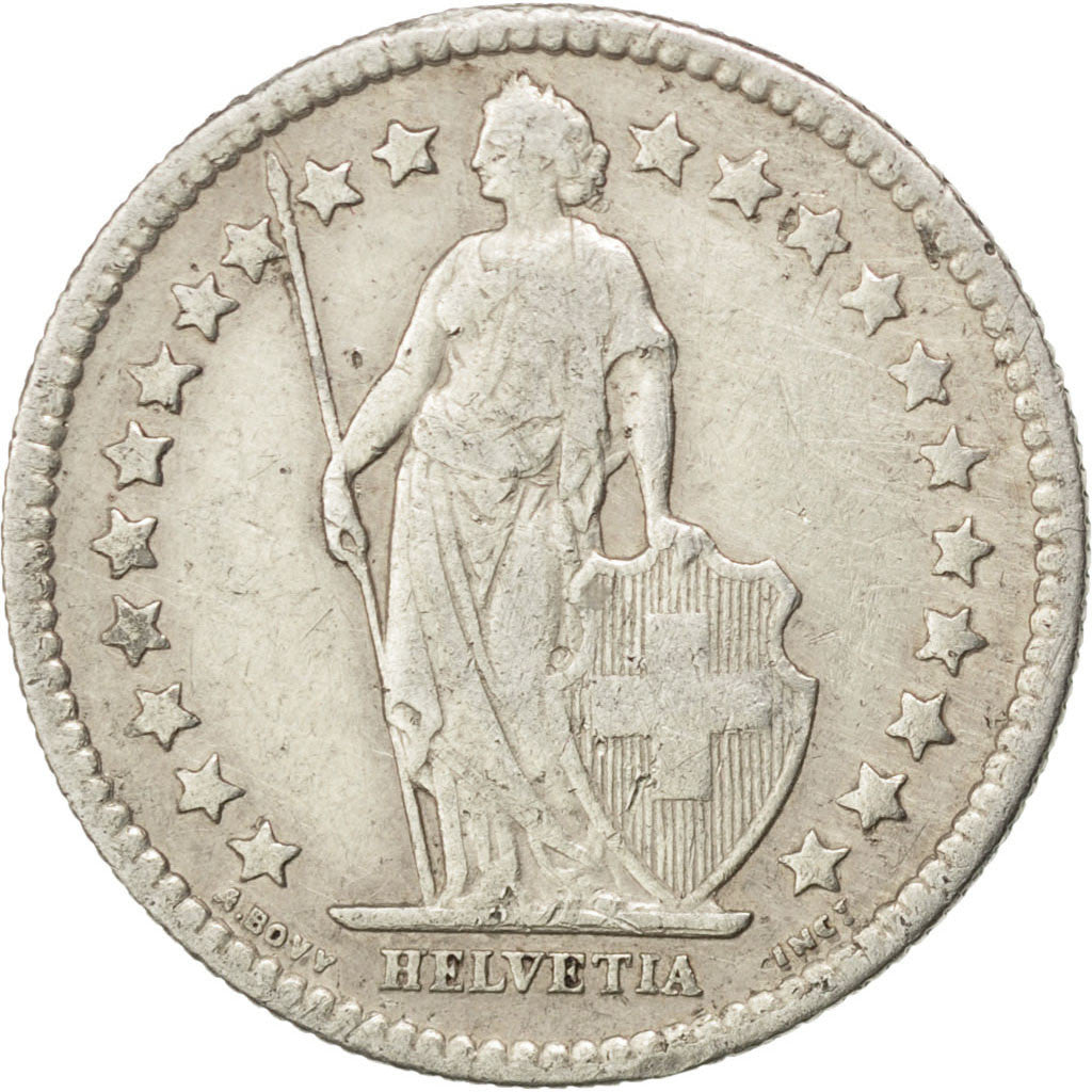 Coin, Switzerland, 1/2 Franc, 1894, Bern, EF(40-45), Silver, KM:23