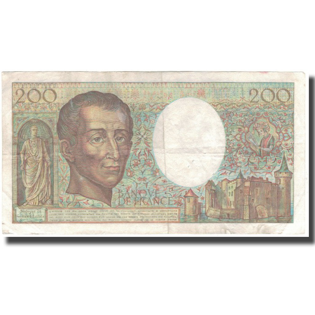 Francia, 200 Francs, Montesquieu, 1986, BC, Fayette:70.6, KM:155a