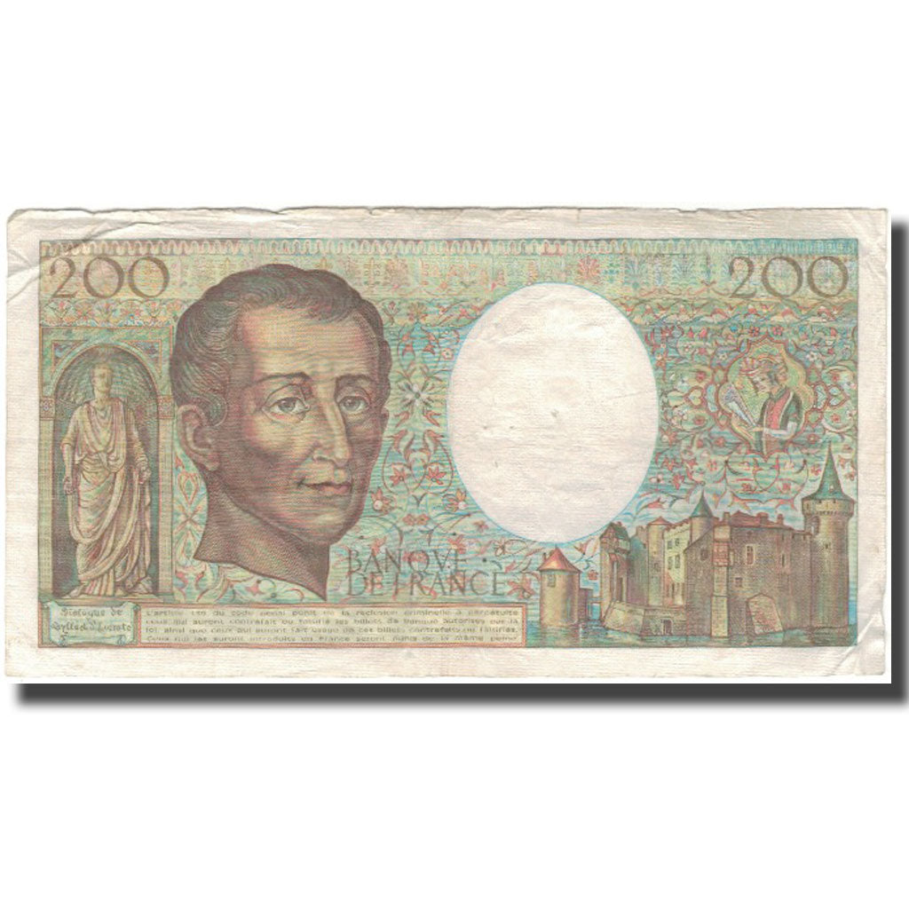 Francja, 200 Francs, Montesquieu, 1982, F(12-15), Fayette:70.2, KM:155a