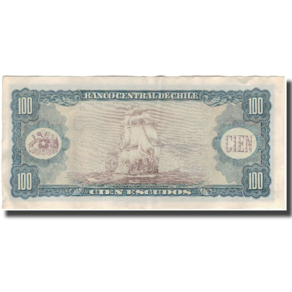 Billete, 100 Escudos, Chile, KM:141a, MBC