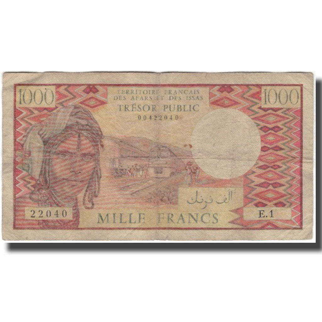 Banknote, French Afars and Issas, 1000 Francs, KM:34, VG(8-10)