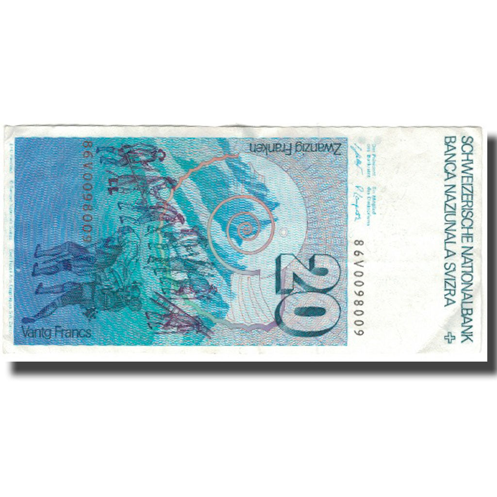 Biljet, Zwitserland, 20 Franken, KM:55f, TTB