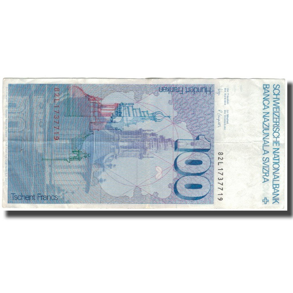 Billete, 100 Franken, Suiza, KM:57e, MBC