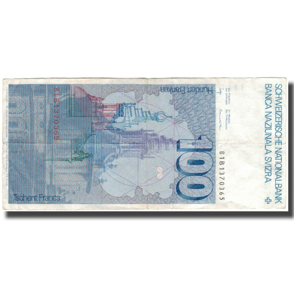 Billete, 100 Franken, Suiza, KM:57d, BC+