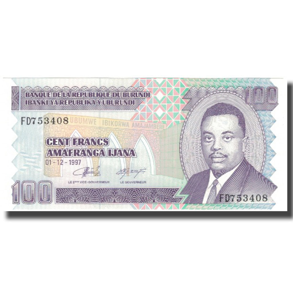 Nota, Burundi, 100 Francs, 1997-12-01, KM:37b, UNC(65-70)