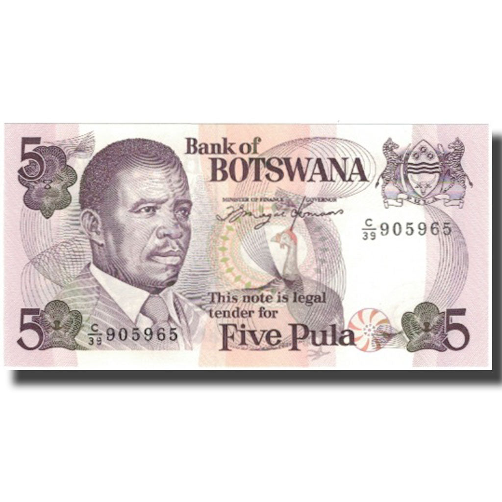 Banknote, Botswana, 5 Pula, KM:11a, UNC(65-70)