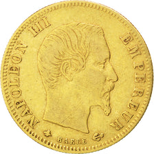 FRANCE, Napoléon III, 5 Francs, 1859, Strasbourg, KM #787.2, EF(40-45), Gold, G.