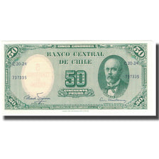 Banknote, Chile, 5 Centesimos on 50 Pesos, KM:126a, UNC(65-70)