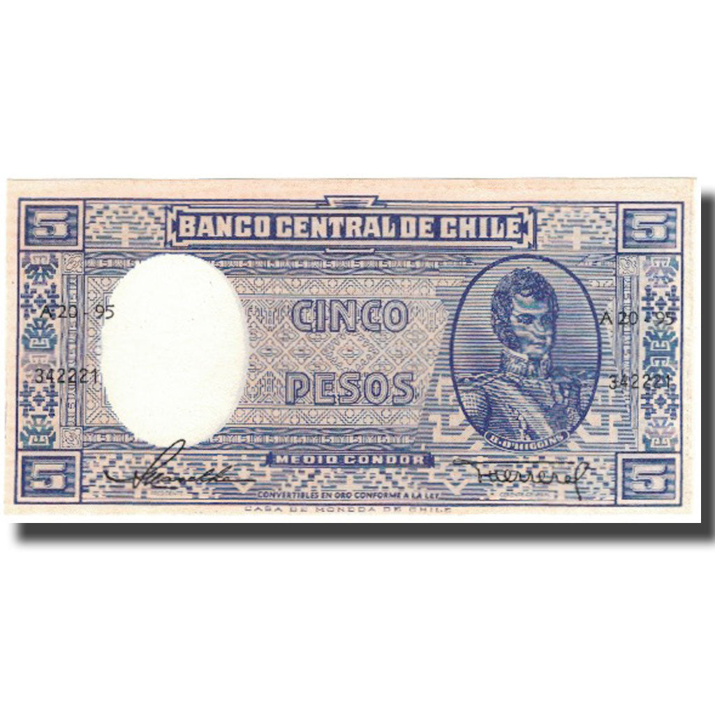 Biljet, Chili, 5 Pesos = 1/2 Condor, KM:119, NIEUW