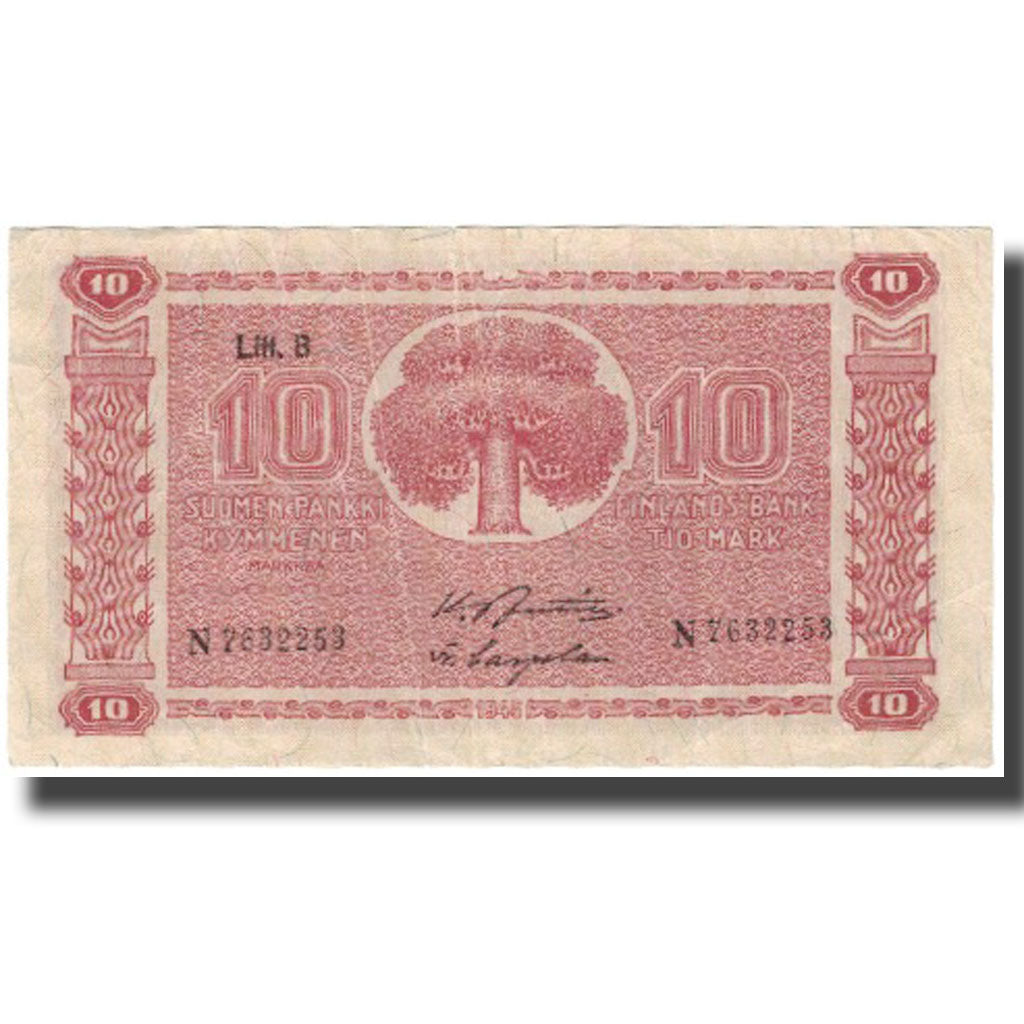 Billete, 10 Markkaa, Finlandia, KM:85, BC