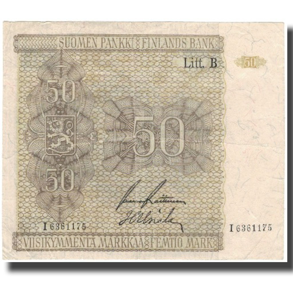 Billete, 50 Markkaa, Finlandia, KM:87, BC+